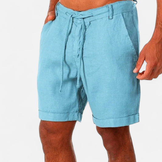 Vivellamode | Men’s Cotton Linen Shorts – Breathable Comfort for Summer