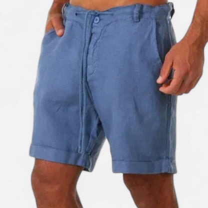 Vivellamode | Men’s Cotton Linen Shorts – Breathable Comfort for Summer