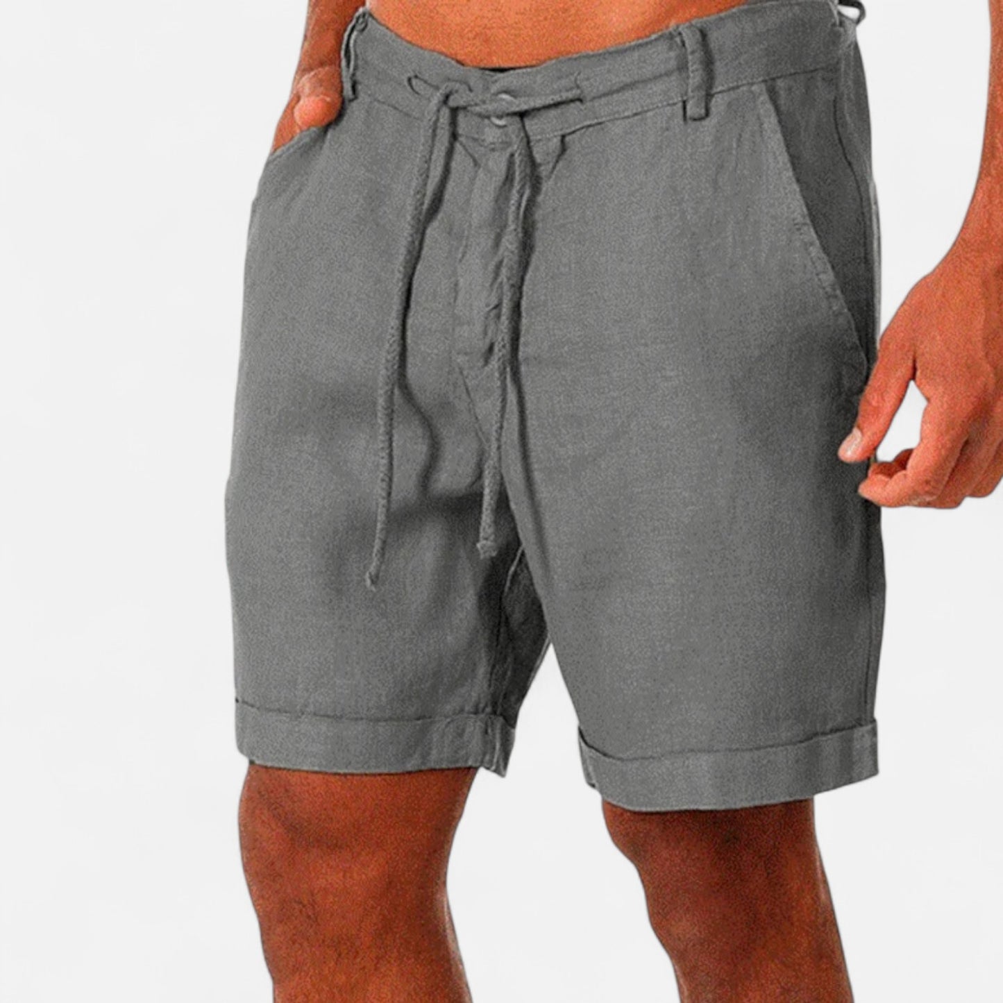 Vivellamode | Men’s Cotton Linen Shorts – Breathable Comfort for Summer