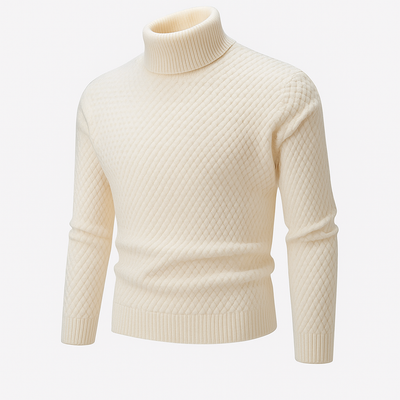 Vivellamode | Men’s Premium Cable-Knit Turtleneck – Modern Elegance and Lasting Warmth