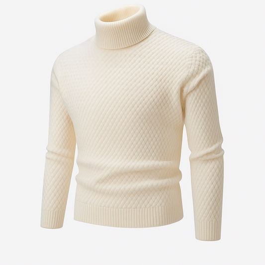 Vivellamode | Men’s Premium Cable-Knit Turtleneck – Modern Elegance and Lasting Warmth