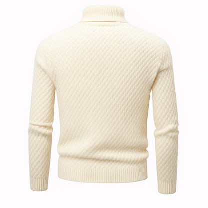 Vivellamode | Men’s Premium Cable-Knit Turtleneck – Modern Elegance and Lasting Warmth