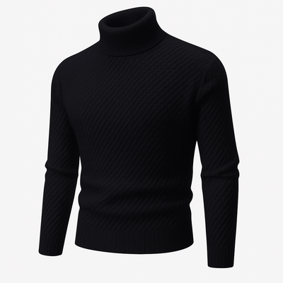 Vivellamode | Men’s Premium Cable-Knit Turtleneck – Modern Elegance and Lasting Warmth