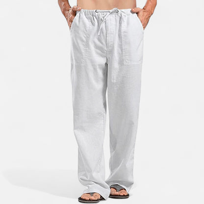 Vivellamode | Men’s Cotton Linen Casual Trousers – Lightweight & Breathable for Summer